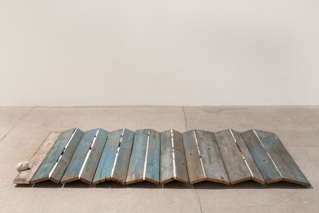 Miroslaw Balka, 230 x 107 x 10 / Blue Wave, 1990, Galleria Raffaella Cortese