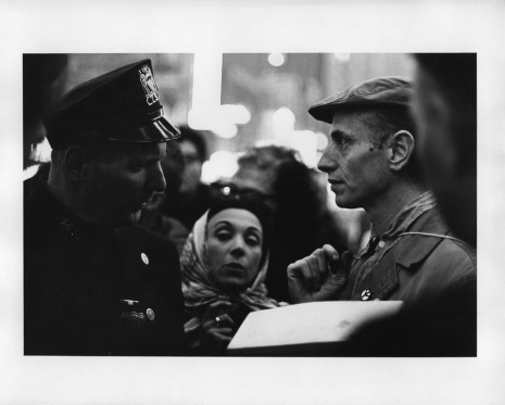 Peter Moore, [March for Freedom of Expression, New York, Julian Beck speaks with officer], 1964, Paula Cooper Gallery