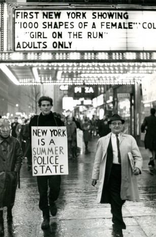 Peter Moore, March for Freedom of Expression, New York, Alan Marlowe with sign, 1964, Paula Cooper Gallery