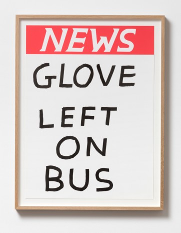 David Shrigley, Untitled (Glove left on bus), 2017, Galleri Nicolai Wallner