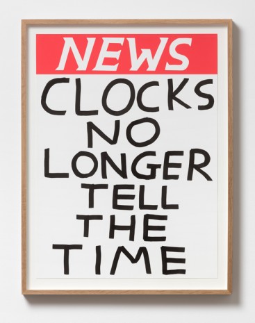 David Shrigley, Untitled (Clocks no longer tell the time), 2017, Galleri Nicolai Wallner