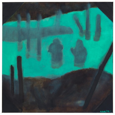 Beatriz González, Boceto paisajes elementales: Agua en el valle (Sketch for elementary landscapes: Water in the valley), 2016, Galerie Peter Kilchmann
