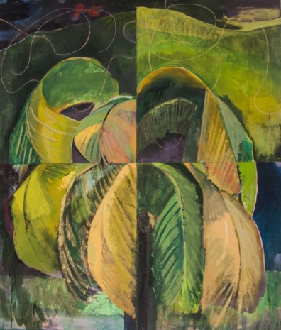 Che Lovelace, Composition in yellow and green, 2016, galerie hussenot