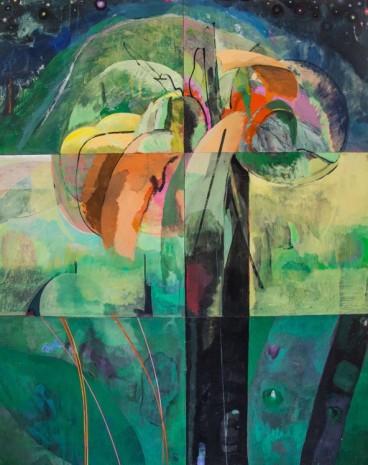 Che Lovelace, Composition in yellow and green, 2016, galerie hussenot