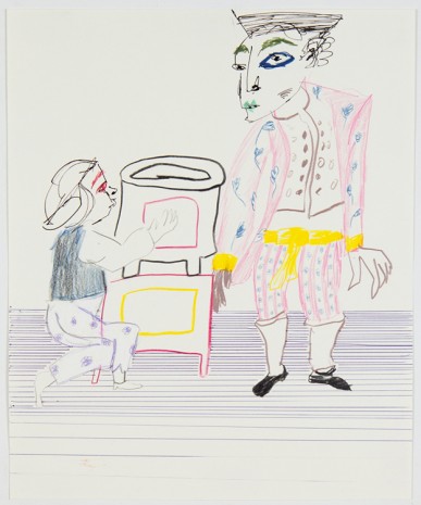 Sofi Brazzeal, Untitled (two figures and a stove), 2016 , Martos Gallery