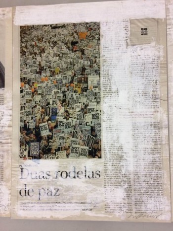 Joao Felino, Not In My Name, from the series newspaper painting, 2003, Cristina Guerra Contemporary Art