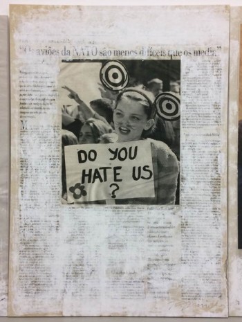 Joao Felino, Do You Hate Us?, from the series newspaper painting,  1999, Cristina Guerra Contemporary Art