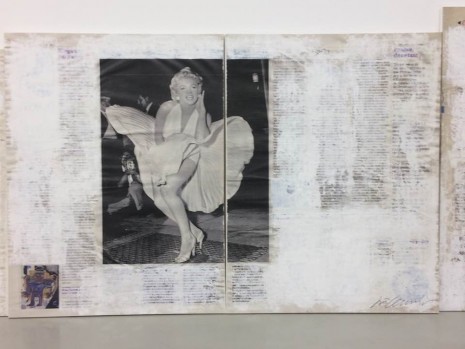 Joao Felino, Marilyn Monroe, from the series newspaper painting (diptych), 2010 , Cristina Guerra Contemporary Art