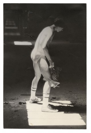 Alvin Baltrop, The Piers (man wearing jockstrap, holding shorts), n.d. (1975-1986), Galerie Buchholz
