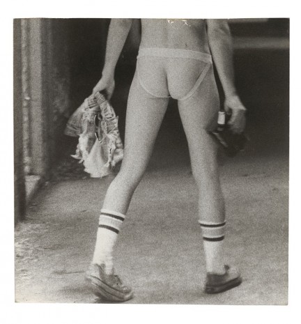 Alvin Baltrop, The Piers (man wearing jockstrap, holding shorts, walking), n.d. (1975-1986), Galerie Buchholz