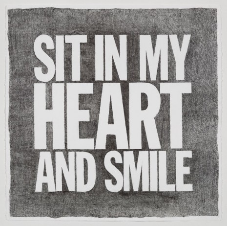 John Giorno, SIT IN MY HEART AND SMILE, 2016, Elizabeth Dee