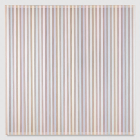 Brian Wills, Untitled (Pastel band and hovering thread), 2017, Praz-Delavallade