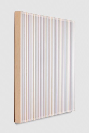 Brian Wills, Untitled (Pastel band and hovering thread), 2017, Praz-Delavallade