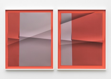 John Houck, Accumulator #13, 3 Colors #E3564C, #9A96A3, #A36868, 2017, Marianne Boesky Gallery