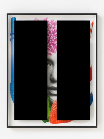 Kathryn Andrews, Black Bars: Déjeuner No. 15 (Girl with Chrysanthemum, Beach Towel, Straw, Snorkel, Strawberry and Gummy Bear), 2017, König Galerie