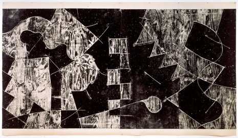 Mel Kendrick, Crosswalk 1 1992, woodblock on Kozo paper, mounted on canvas , David Nolan Gallery