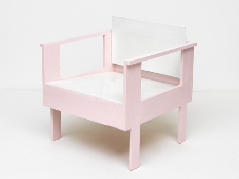 Neal Jones, pink plank chair, 2016, Maccarone