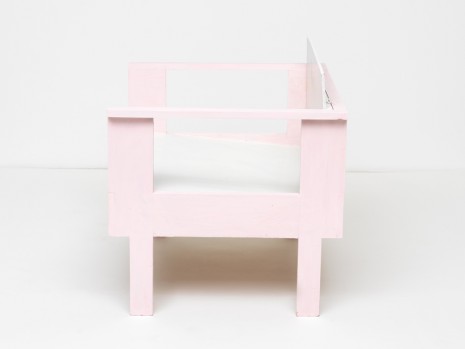 Neal Jones, pink plank chair, 2016, Maccarone