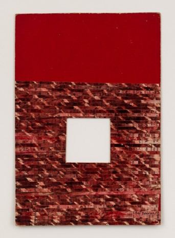 Ray Johnson, Untitled (Moticos with Red Ground), 1958 , David Zwirner