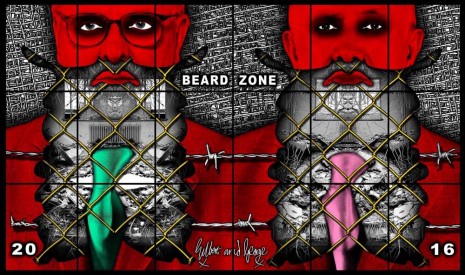 Gilbert & George, Beard Zone, 2016, Alfonso Artiaco