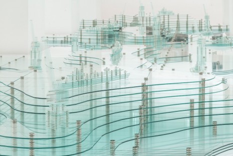 Carlos Garaicoa, Project fragile (Santander), Glass, magnets, plexiglass, wood, Galleria Continua