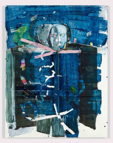 Magnus Plessen, Untitled (blue), 2011, Gladstone Gallery