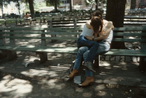 Nan Goldin, Suzanne and Philippe on the bench, Tompkins Square Park, NYC, 1983 , Matthew Marks Gallery