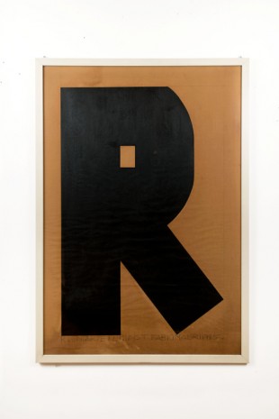 Fabio Mauri, R di Entartete Kunst (R from Degenerate Art), 1986 , Hauser & Wirth
