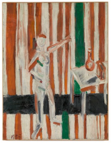 Allan Kaprow, Standing Nude Against Red and White Stripes, 1955 , Hauser & Wirth