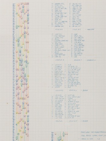 Channa Horwitz, Sonakinatography Composition #3, 1968-2004 , Lisson Gallery