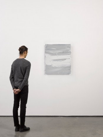 Jason Martin, Untitled (Titanium White / French Ardoise Grey), 2017, Lisson Gallery
