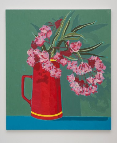 Holly Coulis, Pink Flowers, Red Vase , 2011, Cherry and Martin
