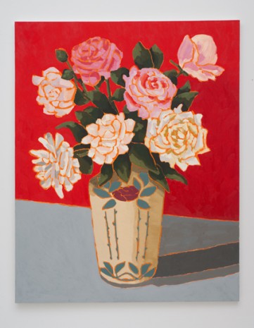 Holly Coulis, Roses with Red Background, 2011, Cherry and Martin