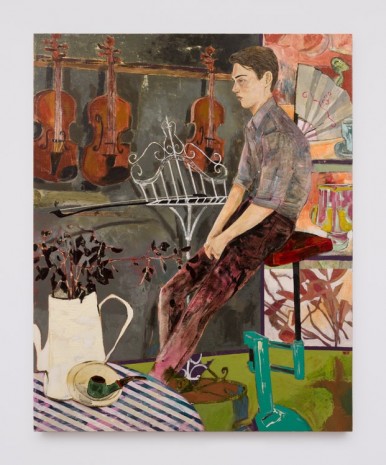 Hernan Bas, While comforting to some, his melodies make for a noisy neighbor, 2017 , Perrotin