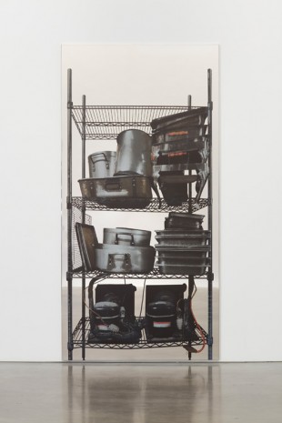 Michelangelo Pistoletto, Scaffali - contenitori metallici e motori (Shelves – metal containers and motors), 2015 , Simon Lee Gallery