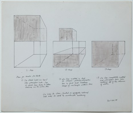 Paul Kos, Plan for a Kinetic Ice Block, 1969 , Galerie Georges-Philippe & Nathalie Vallois