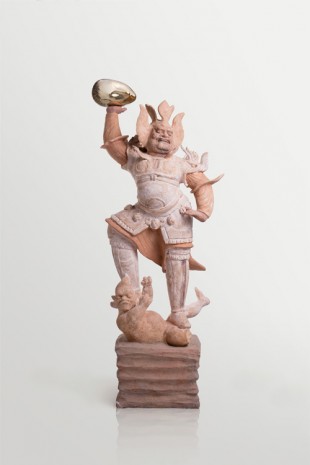 XU ZHEN®️, Eternity-Painted Terracotta Statue of Heavenly Guardian, Sleeping Muse, 2016 , James Cohan Gallery