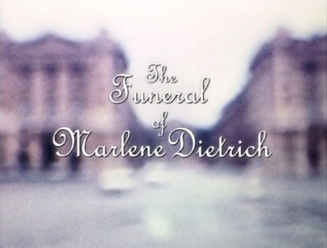 TJ Wilcox, Das Begräbnis der Marlene Dietrich/The Funeral of Marlene Dietrich, 1999 , VNH Gallery