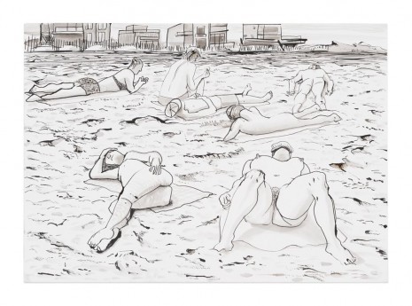 Nicole Eisenman, People on the beach, 2017 , Anton Kern Gallery