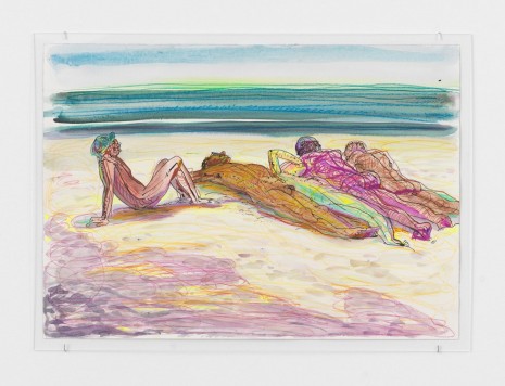 Nicole Eisenman, Five Guys on the Beach, 2017 , Anton Kern Gallery
