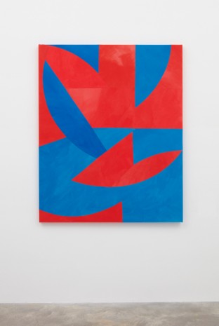 Sarah Crowner, Rotating Blue and Red Circles, 2017 , Casey Kaplan