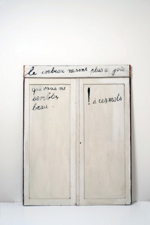 Marcel Broodthaers, ! à ces mots, le corbeau ne sent plus de joie, 1968, Galerie Chantal Crousel