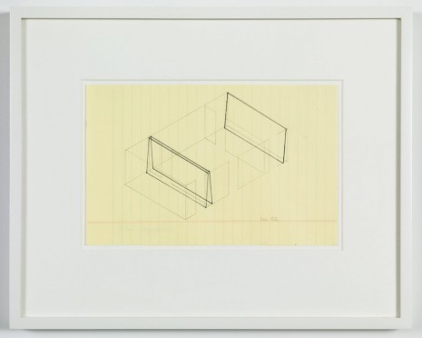Fred Sandback, Untitled (no. 52 from 133 proposals for the Heiner Friedrich Gallery), 1969, Cardi Gallery