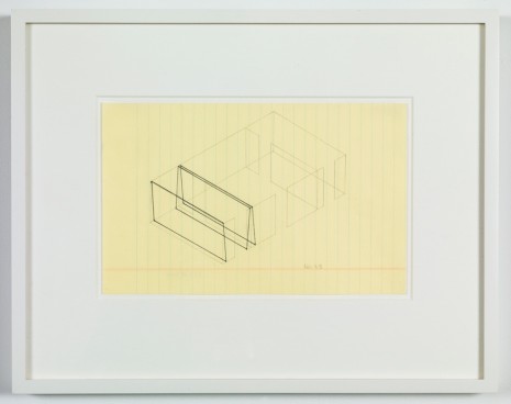 Fred Sandback, Untitled (no. 28 from 133 proposals for the Heiner Friedrich Gallery), 1969 , Cardi Gallery
