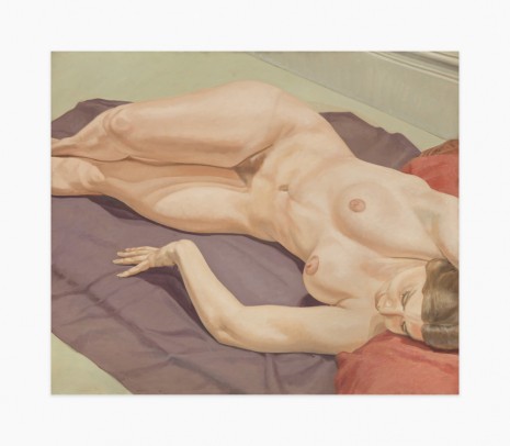 Philip Pearlstein, Lying Female Nude on Purple Drape, 1968 , Venus Over Manhattan