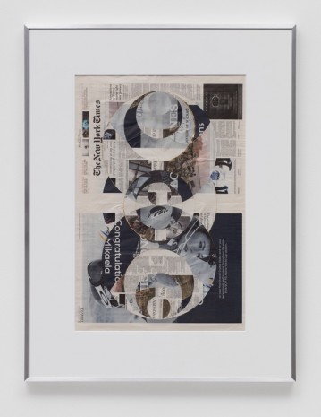 Walead Beshty, Blind Collage (Four 180° Rotations, The New York Times International Edition Distributed with The Japan Times, Tuesday, March 21, 2017, 2017, Regen Projects