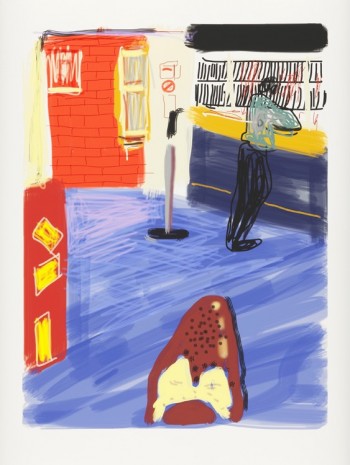 David Hockney, Waiting at York, 2010 , Galerie Lelong & Co.