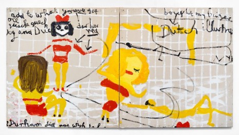 Rose Wylie, Yellow Girls I, 2017 , David Zwirner