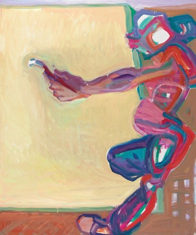 Maria Lassnig , Innerhalb und außerhalb der Leinwand I (Inside and Outside the Canvas I), 1984/85, Almine Rech