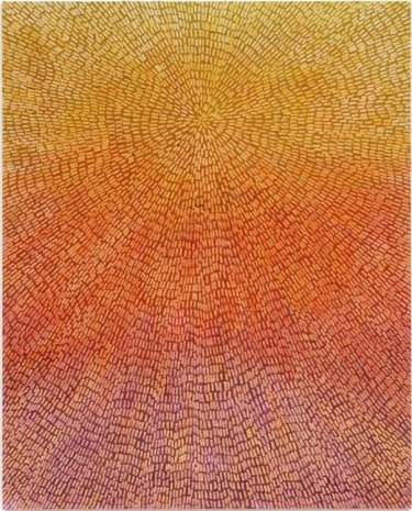 Jennifer Guidi, Abundance (Painted Universe Mandala SF #1F, Yellow to Lavender Sunset Gradient, Natural Ground), 2018 , Gagosian